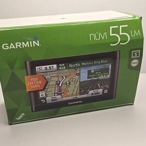Garmin Nuvi 55LM GPS 5 Inch Screen Lifetime Maps Tested Works With Suction Mount